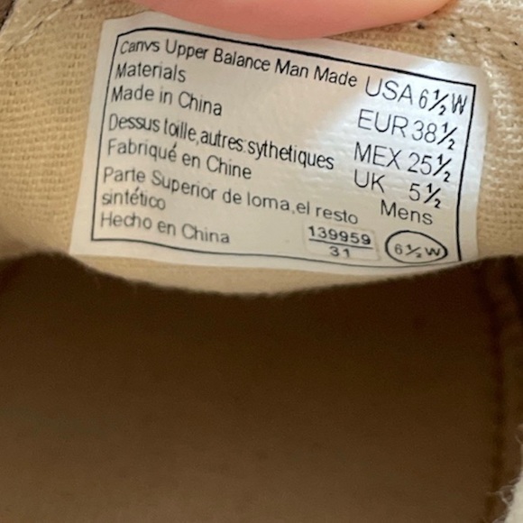 Dexter Comfort Slip-On Loafers, Boat shoes, Men, light brown fabric, Sz 6.5 W NW - Picture 6 of 6